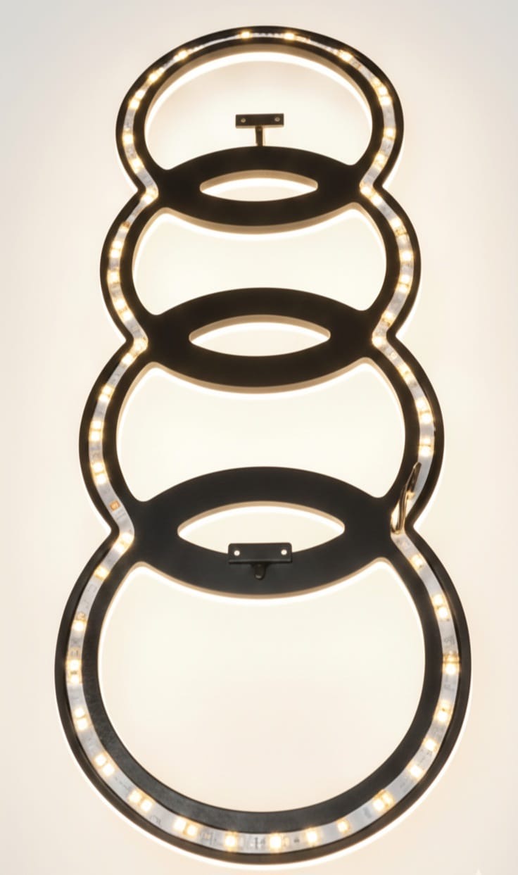 Audi Ringe Logo Led Wand Dekoration