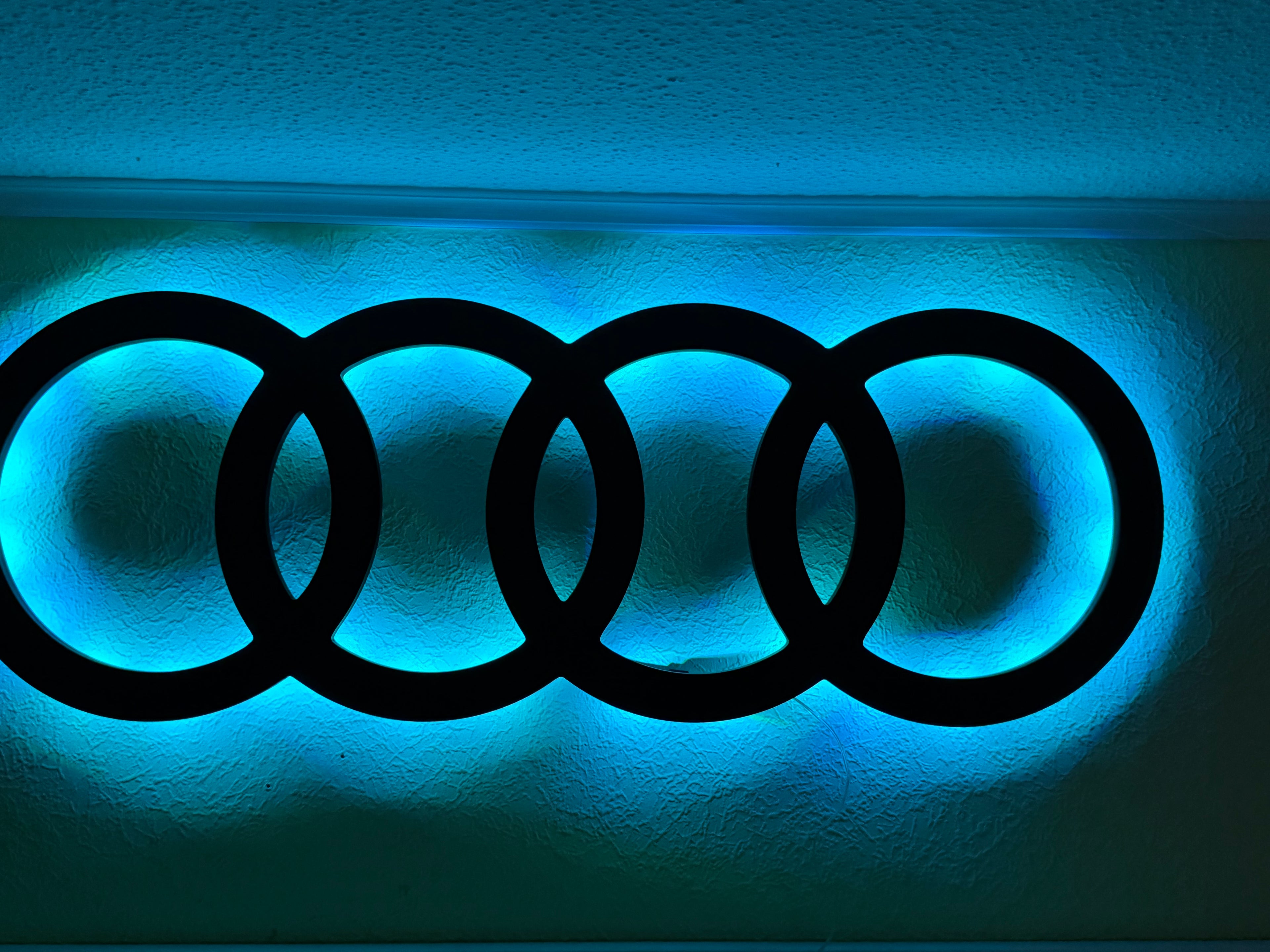 Audi Ringe Logo Led Wand Dekoration