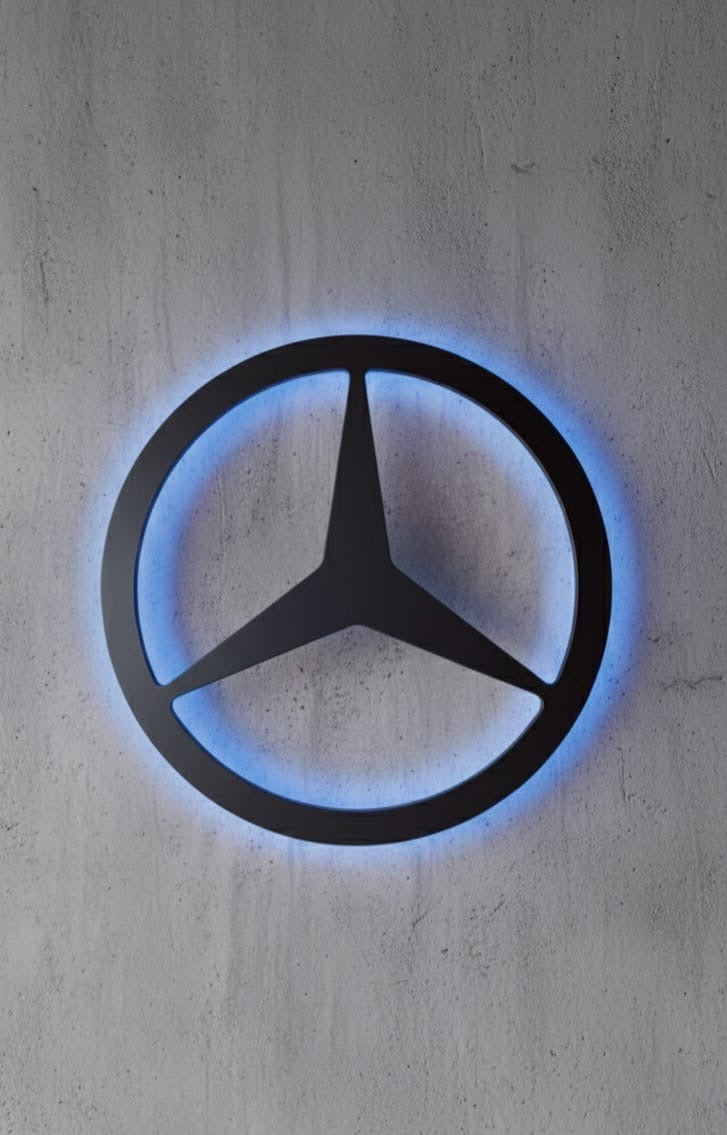 Mercedes Logo Led Wand Dekoration