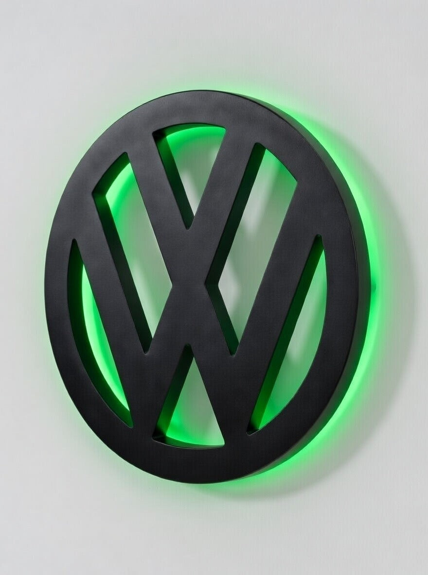 VW Logo mit Led Wand Dekoration