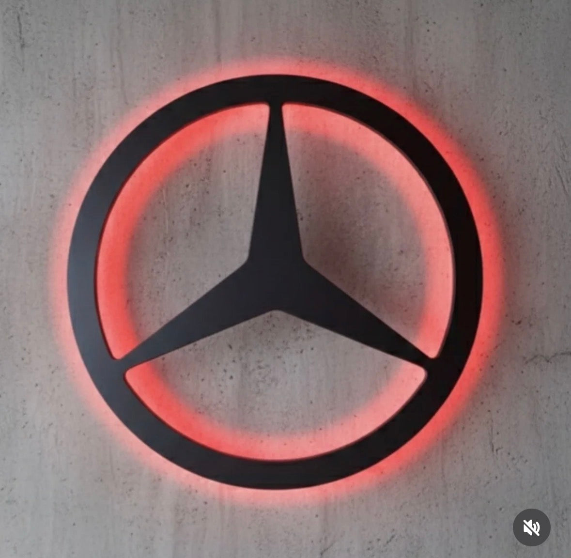 Mercedes Logo Led Wand Dekoration