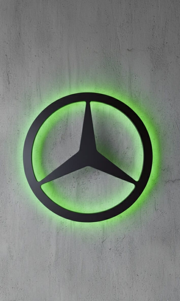 Mercedes Logo Led Wand Dekoration