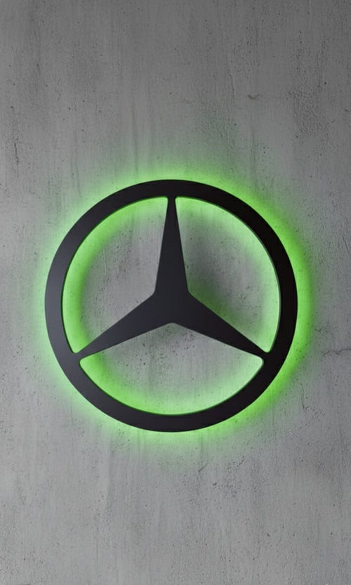 Mercedes Logo Led Wand Dekoration